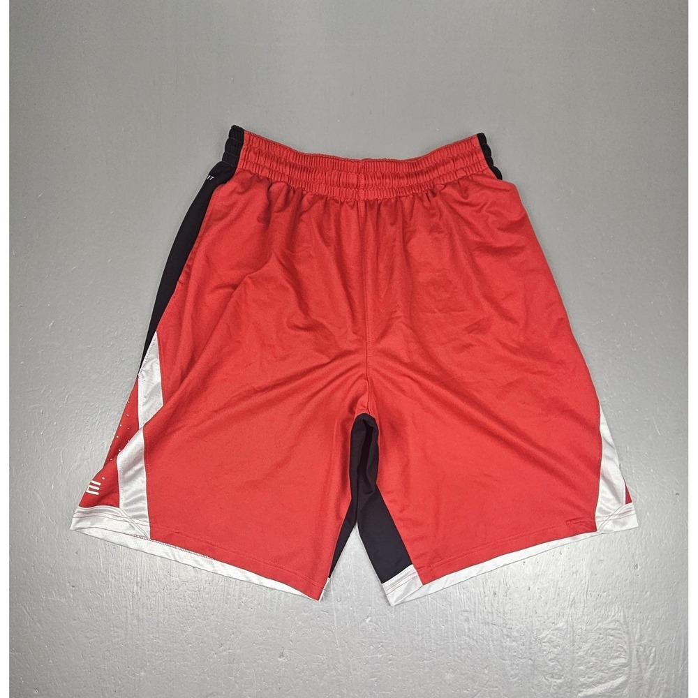 Nike Elite Basketball‎ Shorts Mens Medium Red Black Dri Fit Baggy Athletic